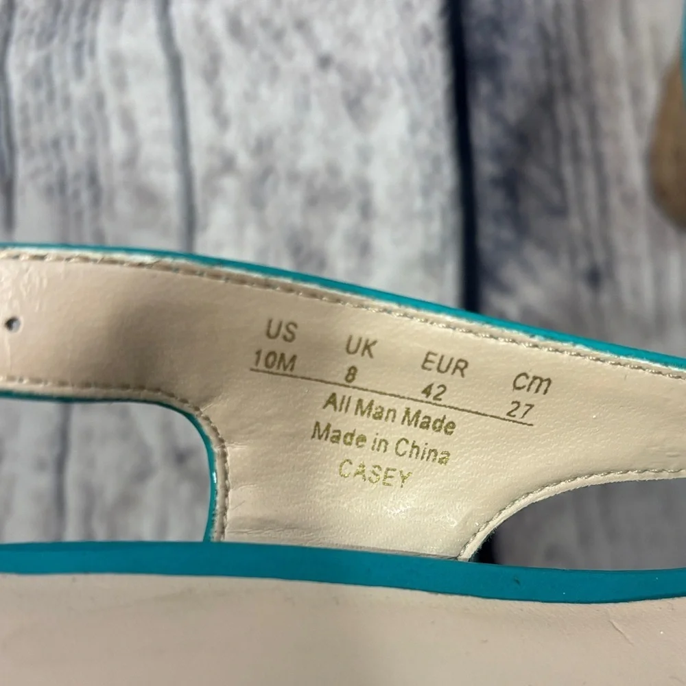 Franco Sarto Aqua Patent Wedge Sandals